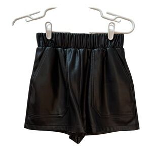 BB Dakota Black High Waist Faux Leather Shorts Size XS
